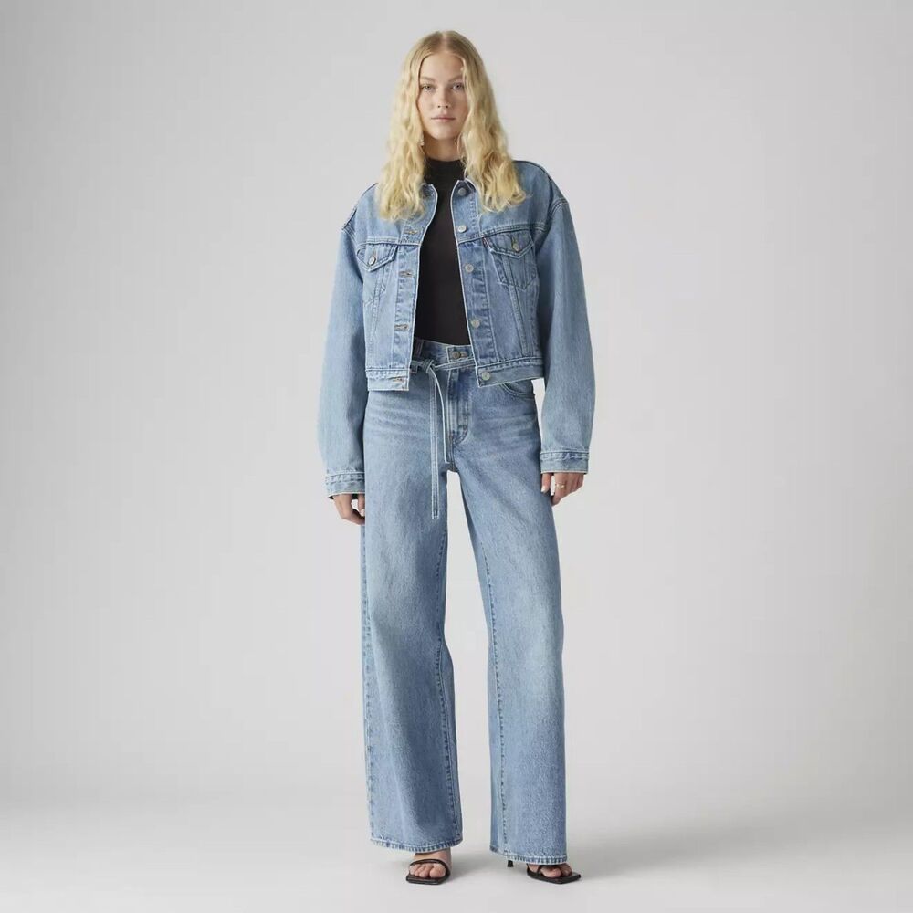 NWT Levi's Premium XL Baggy Straight Women's Jeans Medium Wash 32x31 - Picture 8 of 9